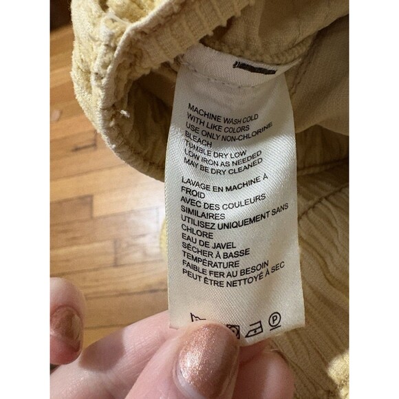 Free People We the Free Size M Second Chances Corduroy Shorts Yellow - Picture 6 of 7